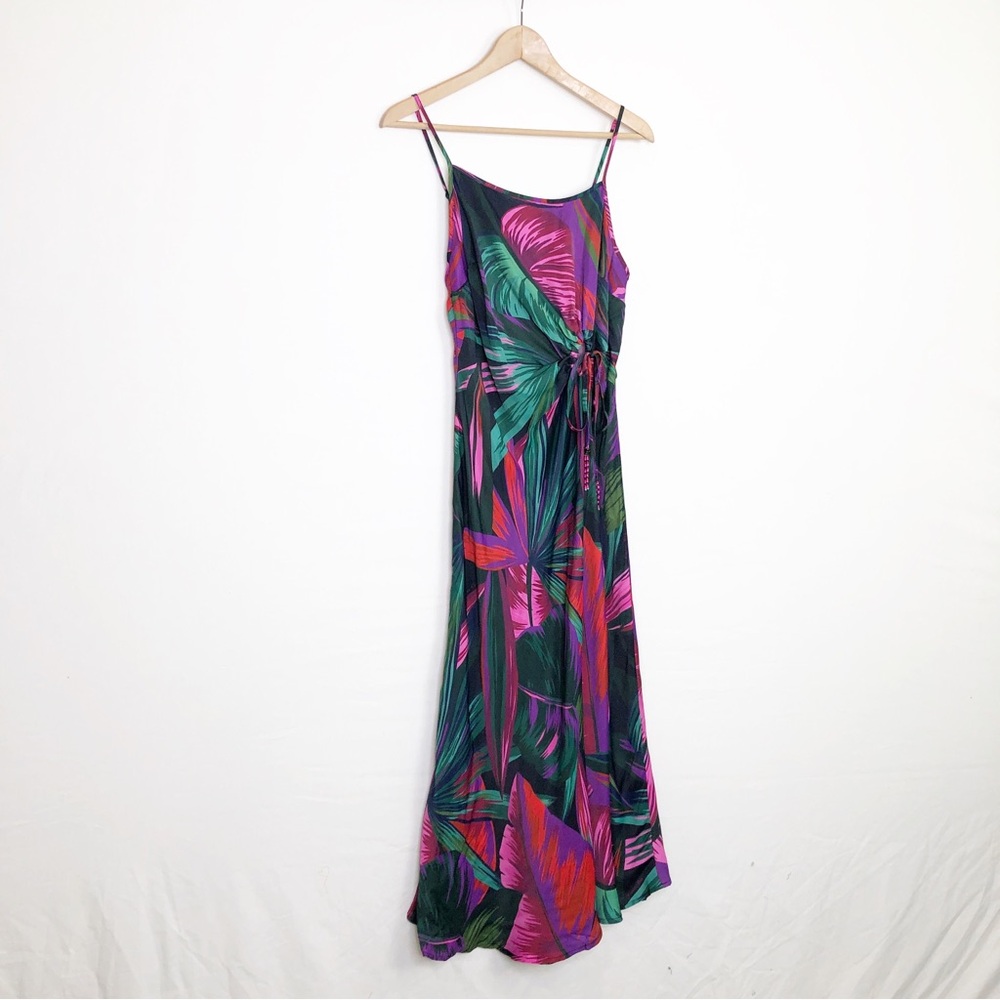 Farm Rio midnight leaves Lenzing Ecoreo viscose cutout Maxie dress - Picture 13 of 16